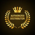 Authorized distributor label. business concept. Vector stock illustration.