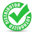 Authorized distributor vector icon