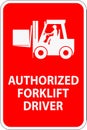 Authorized Forklift Driver Sign