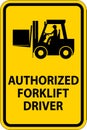 Authorized Forklift Driver Sign