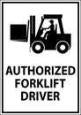 Authorized Forklift Driver Sign