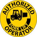 Authorized Forklift Operator Sign