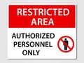 Authorized Personnel Sign on grey