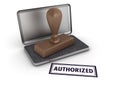AUTHORIZED Rubber Stamp Royalty Free Stock Photo