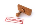 Authorized rubber stamp Royalty Free Stock Photo