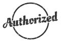 authorized sign. authorized round vintage stamp. Royalty Free Stock Photo