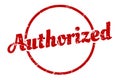 authorized sign. authorized round vintage stamp. Royalty Free Stock Photo