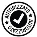 Authorized stamp in italian