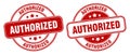 Authorized stamp. authorized label. round grunge sign