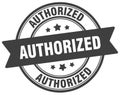 authorized stamp. authorized label on transparent background. round sign Royalty Free Stock Photo