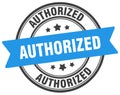 authorized stamp. authorized label on transparent background. round sign Royalty Free Stock Photo