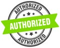 authorized stamp. authorized label on transparent background. round sign Royalty Free Stock Photo