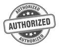 authorized stamp. authorized round grunge sign. Royalty Free Stock Photo