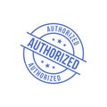 Authorized Stamp, Authorized Round Sign Royalty Free Stock Photo