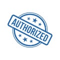 Authorized Stamp, Authorized Round Sign Royalty Free Stock Photo