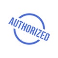 Authorized Stamp, Authorized Round Sign Royalty Free Stock Photo