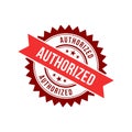 Authorized Stamp, Authorized Round Sign Royalty Free Stock Photo