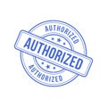 Authorized Stamp, Authorized Round Sign Royalty Free Stock Photo