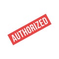 Authorized Stamp, Authorized Square Sign Royalty Free Stock Photo