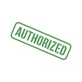 Authorized Stamp, Authorized Square Sign Royalty Free Stock Photo