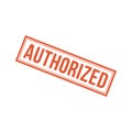 Authorized Stamp, Authorized Square Sign Royalty Free Stock Photo