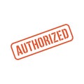Authorized Stamp, Authorized Square Sign Royalty Free Stock Photo