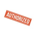 Authorized Stamp, Authorized Square Sign Royalty Free Stock Photo