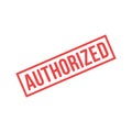 Authorized Stamp, Authorized Square Sign Royalty Free Stock Photo