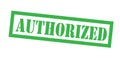 Authorized stamp on white
