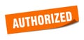 authorized sticker.