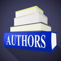Authors Books Shows Writer Fiction And Fables Royalty Free Stock Photo