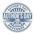 Authors Day, November 1