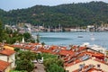 Autiful view of Fethiye city and of the marina. Mugla - Turkey Royalty Free Stock Photo