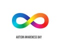 World autism awareness day symbol vector illustration