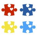 Autism Awareness Puzzle Pieces Royalty Free Stock Photo