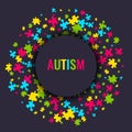 Autism awareness puzzle poster