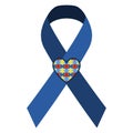 Autism Awareness Ribbon Royalty Free Stock Photo