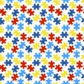 Autism Awareness Seamless Pattern