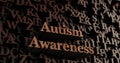 Autism Awareness - Wooden 3D rendered letters/message
