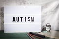 Autism. Diagnosis, Education, Health and Society concept Royalty Free Stock Photo