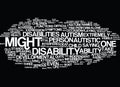 Autism A Difficult Developmental Disability Word Cloud Concept