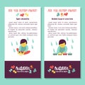 Autism. Early signs of autism syndrome in children. Vector illus