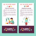 Autism. Early signs of autism syndrome in children. Vector illus