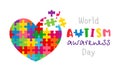 Autism heart puzzle logo