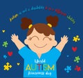 Autism is not a disability it is a different ability April 2nd World Autism Awareness day Royalty Free Stock Photo