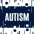 Autism poster with glitch effect