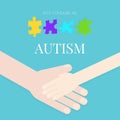 Autism poster with hands