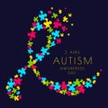 Autism ribbon poster