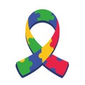 autism ribbon with puzzles