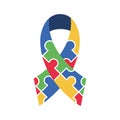 autism ribbon puzzles design